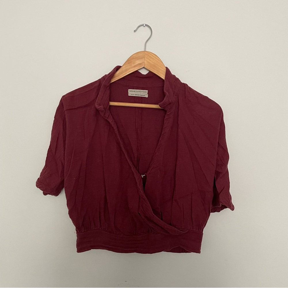 Urban Outfitters Natural Surplice Crop Top